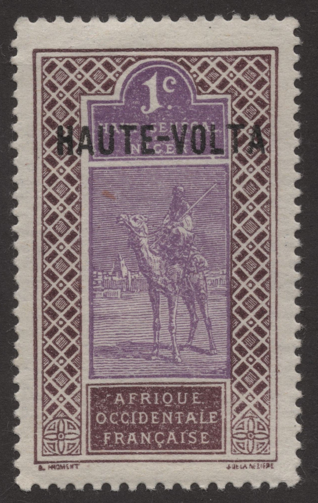 SCG255 French West Africa Camel Rider Stamps – Overprinted "HAUTE-VOLTA" (1c & 2c)