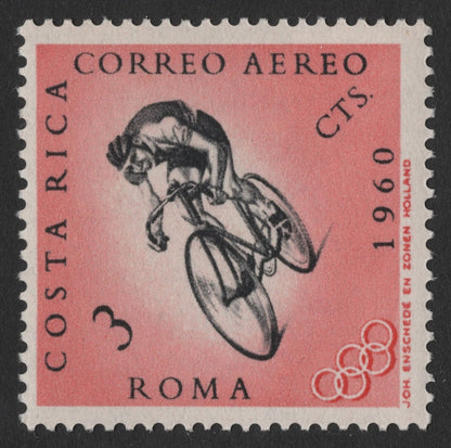 SCG261 - 1960 Costa Rica Airmail Olympic Games Stamp Set – Rome Summer Olympics