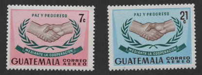 SCG263 Guatemala Airmail Stamps – Peace and Cooperation Theme (7c & 21c)