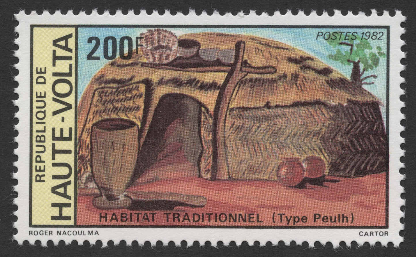 SCG264 - 1982 Haute-Volta Traditional Housing Stamp Set – Dagari & Peulh Types