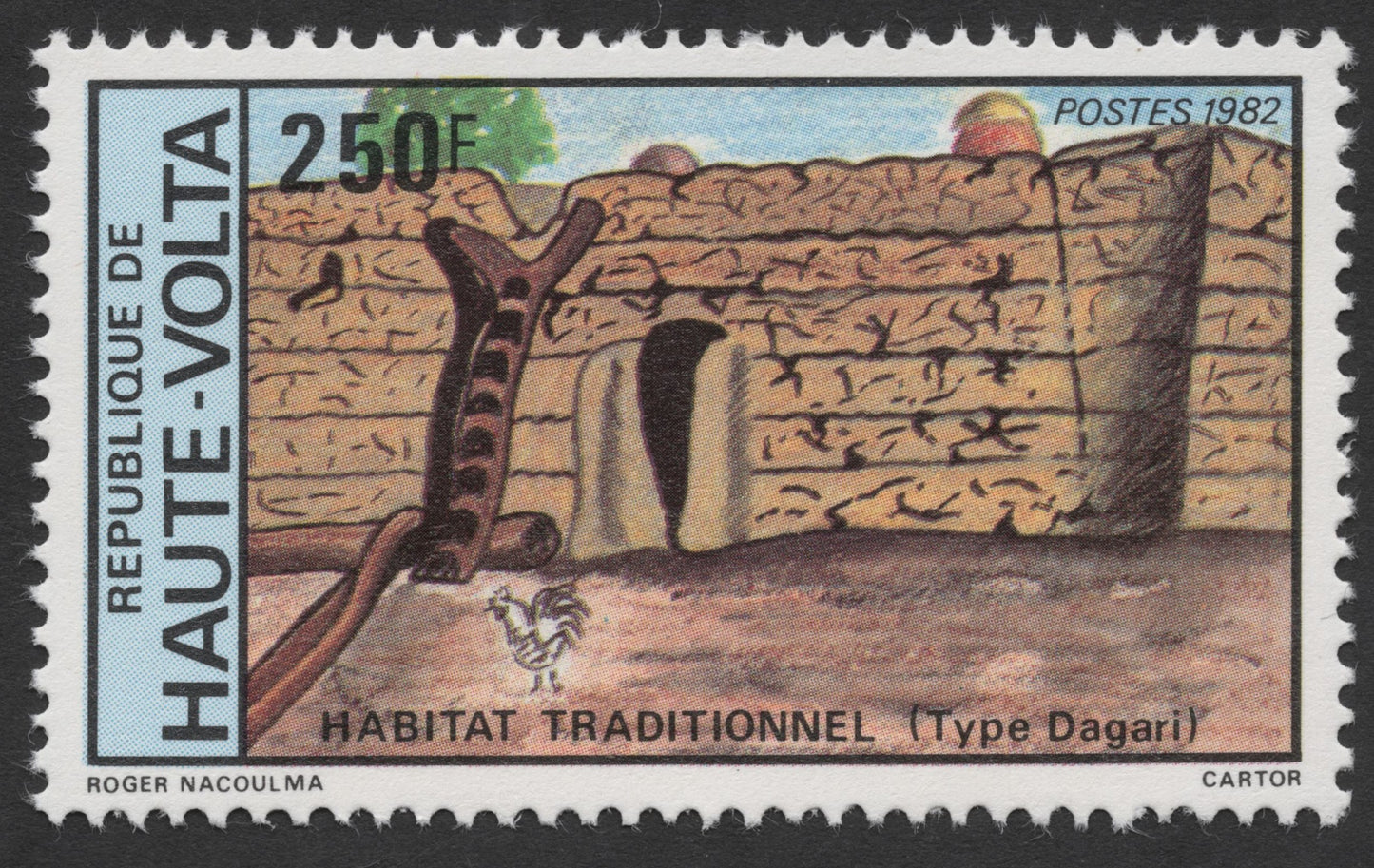 SCG264 - 1982 Haute-Volta Traditional Housing Stamp Set – Dagari & Peulh Types