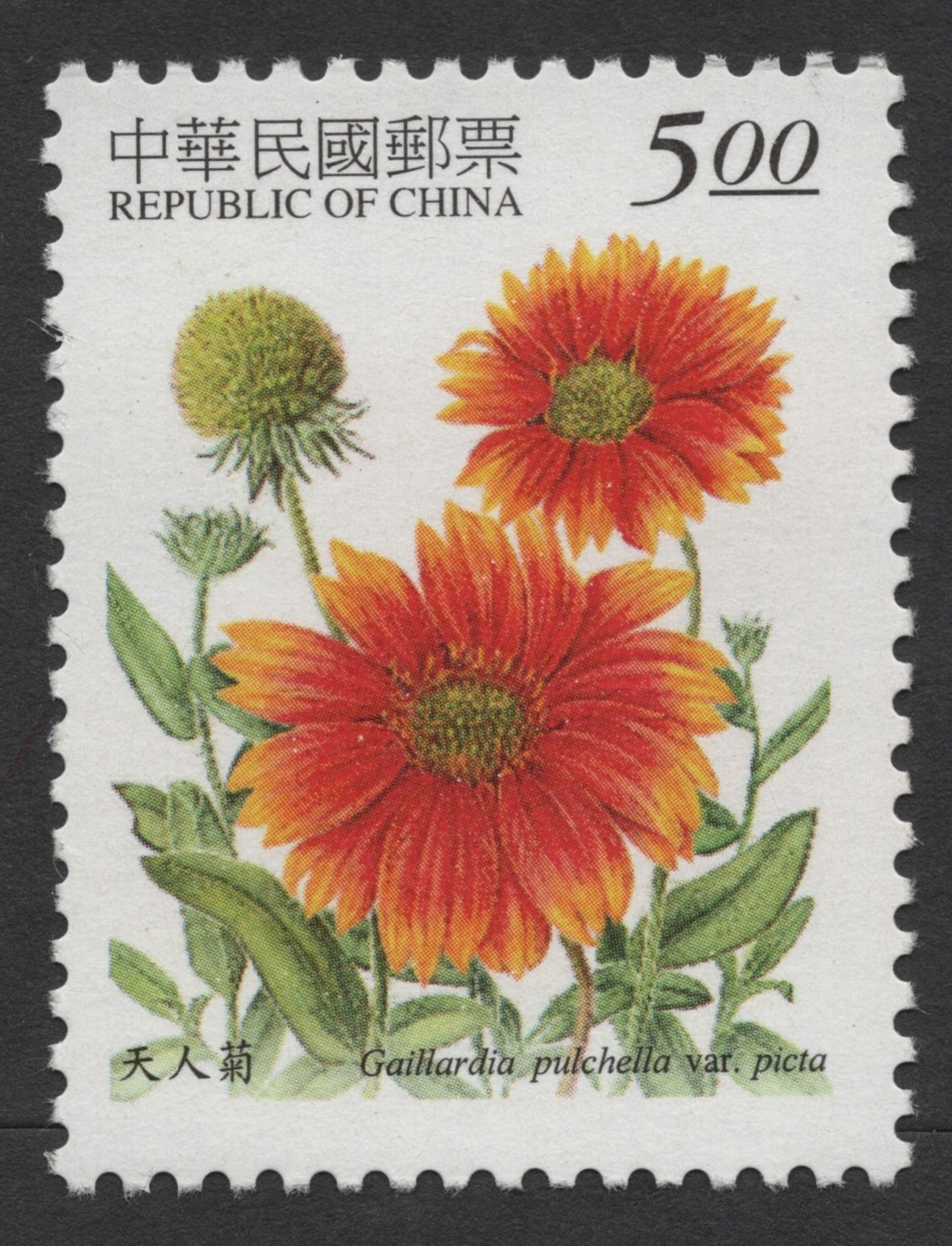 SCG269 Republic of China Floral Postage Stamp Set – Portulaca, Gaillardia & Kalanchoe