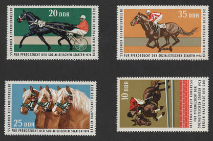SCG274 - 1974 East Germany Horse Breeding Congress Stamp Set – DDR Equestrian Series
