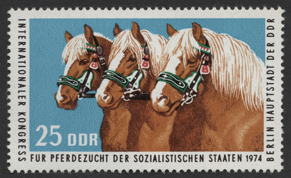 SCG274 - 1974 East Germany Horse Breeding Congress Stamp Set – DDR Equestrian Series