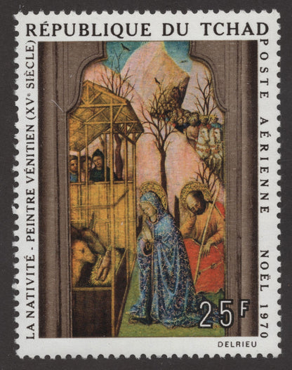 SCG163 Chad 1970 Christmas Airmail Stamps – Venetian Painter Nativity & Visitation