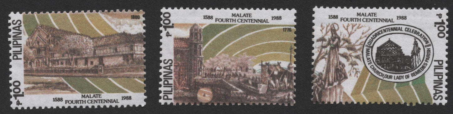 SCG279 - Philippines 1988 – Malate Fourth Centennial Stamp Set
