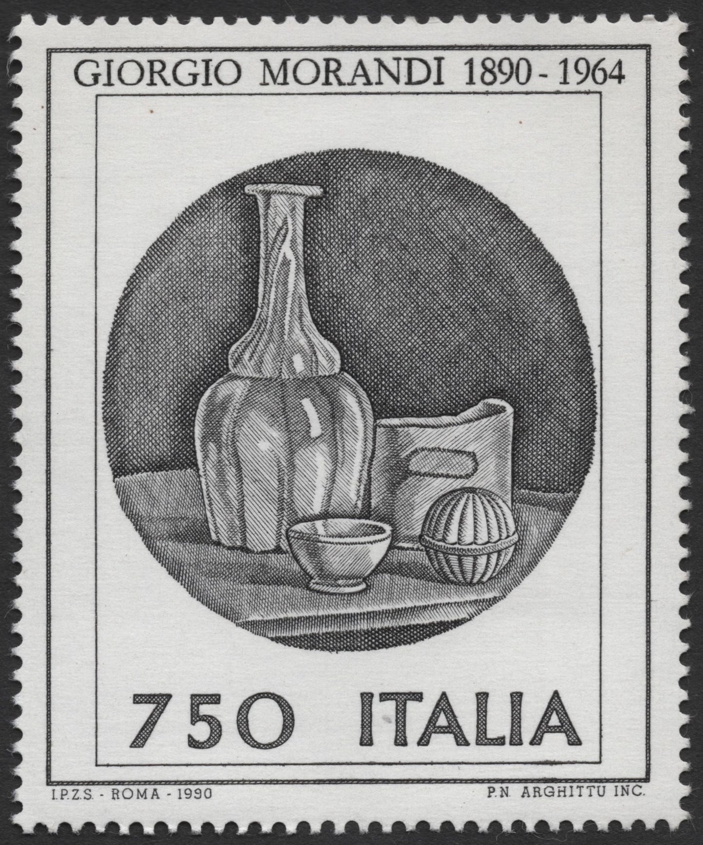 SCG824 - Italy 1990 – Giorgio Morandi Commemorative Stamp