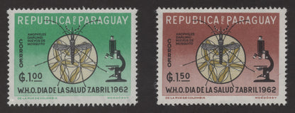 SCG175 Paraguay 1962 WHO Health Day Stamps – Fight Against Malaria (Anopheles Darlingi)