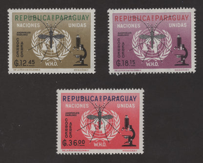 SCG173 Paraguay WHO Stamps – Malaria Eradication & Anopheles Darlingi Campaign