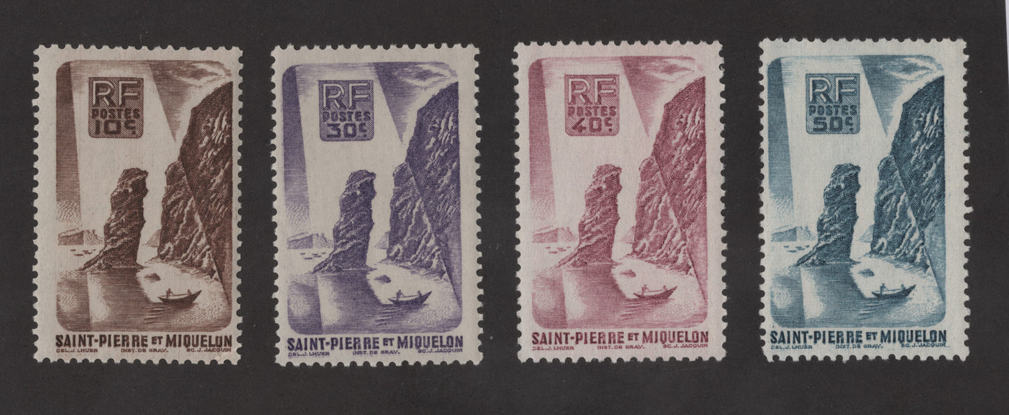 SCG187 Saint Pierre et Miquelon Maritime Cliffs – 10c to 50c Set