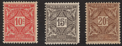 SCG188 Mauritania Postage Due Stamps – French West Africa (10c to 20c)