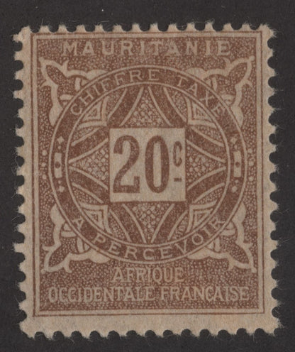 SCG188 Mauritania Postage Due Stamps – French West Africa (10c to 20c)