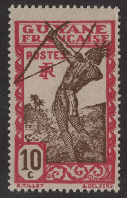 SCG189 French Guiana "Archer" Colonial Stamps – 3c to 20c Set