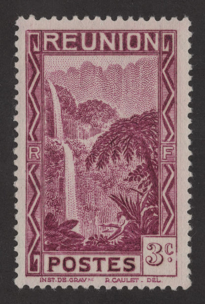 SCG193 Réunion Waterfall Landscape Stamps – 2c to 5c Series