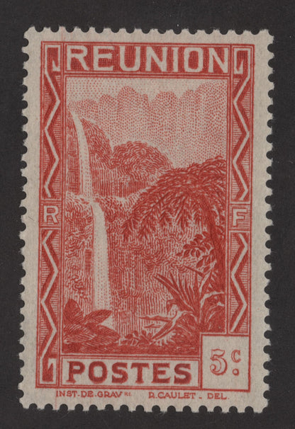 SCG193 Réunion Waterfall Landscape Stamps – 2c to 5c Series