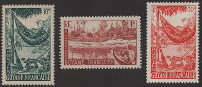 SCG195 French Guiana Daily Life and Landscape Stamp Set – 10c to 1 Franc