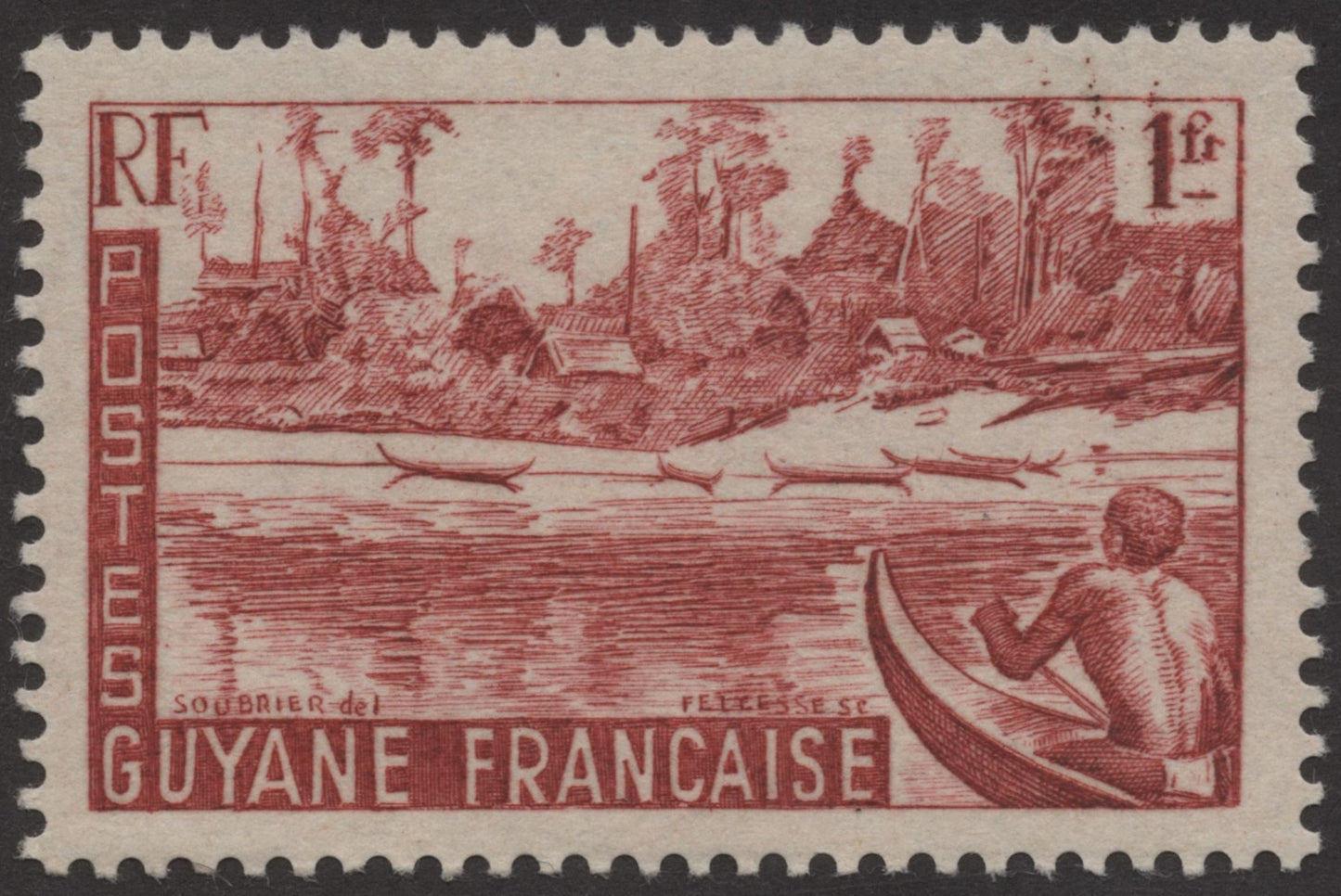 SCG195 French Guiana Daily Life and Landscape Stamp Set – 10c to 1 Franc
