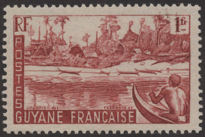 SCG195 French Guiana Daily Life and Landscape Stamp Set – 10c to 1 Franc