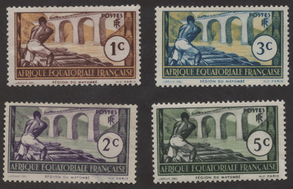 SCG196 French Equatorial Africa – Mayumbe Region Bridge Stamps (1c to 5c)