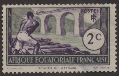 SCG196 French Equatorial Africa – Mayumbe Region Bridge Stamps (1c to 5c)