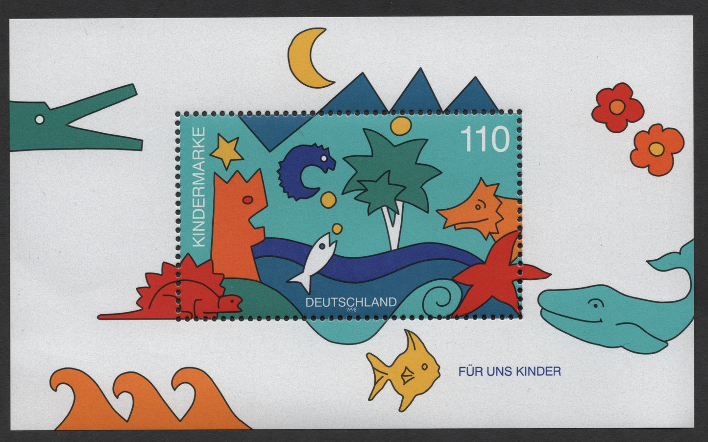SCG394 - Germany 1998 “Für Uns Kinder” Children’s Stamp Souvenir Sheet