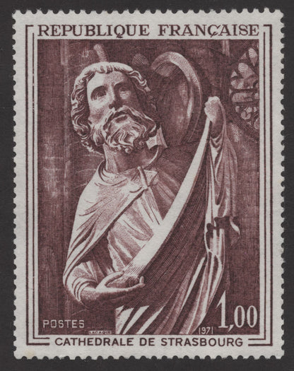 SCG240 France 1971 Art & Architecture Stamp Pair – Millet & Strasbourg Cathedral