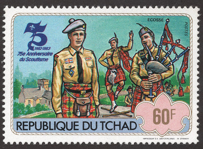 SCG161 Chad 1982–1983 Stamps – 75th Anniversary of World Scouting