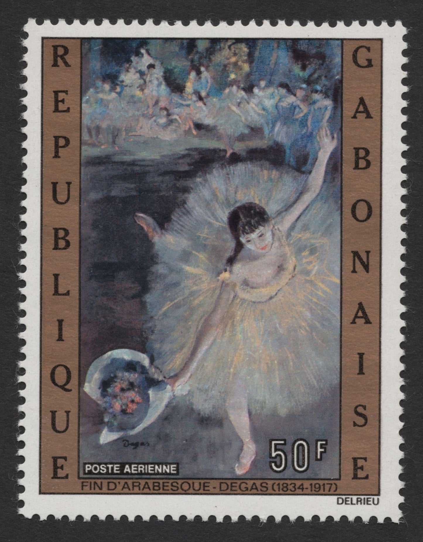 SCG295 - Edgar Degas Ballet Scene – Gabon Airmail Stamp