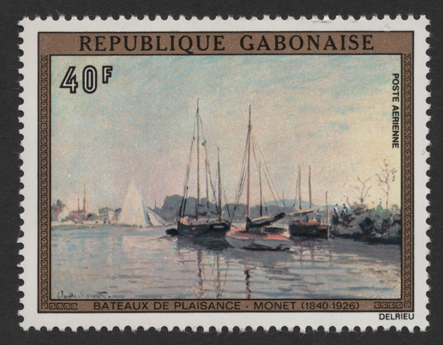 SCG293 - Impressionist Masters – Gabon Airmail Stamp Set Featuring Renoir and Monet