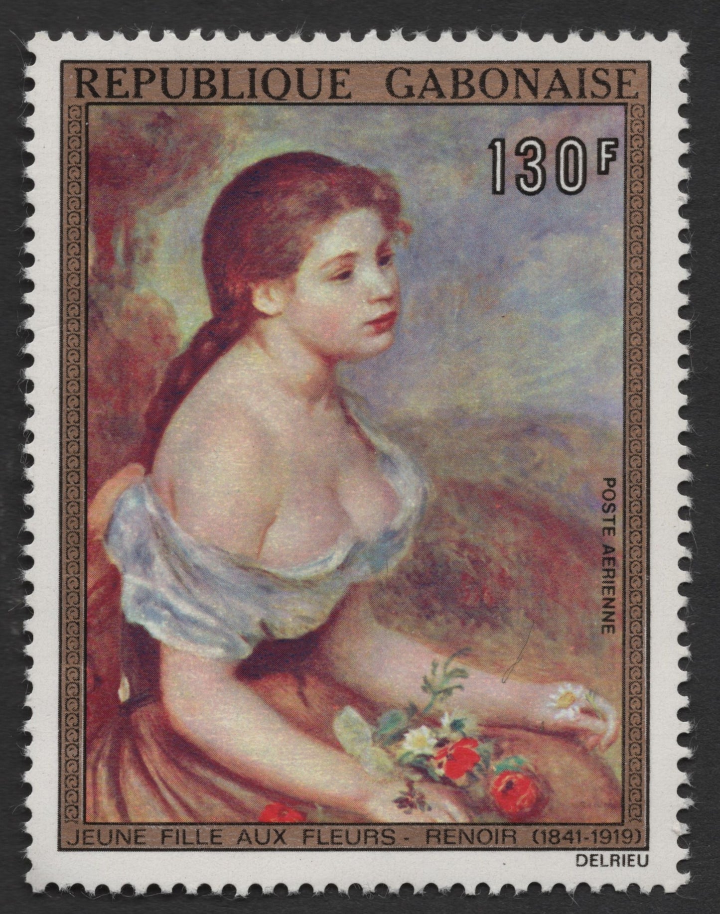 SCG293 - Impressionist Masters – Gabon Airmail Stamp Set Featuring Renoir and Monet