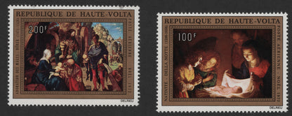 SCG290 - Christmas 1972 – Haute-Volta Airmail Stamp Set Featuring Dürer and Della Notte