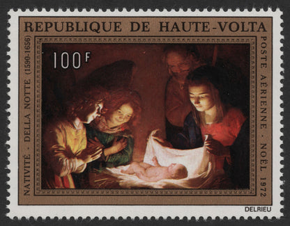 SCG290 - Christmas 1972 – Haute-Volta Airmail Stamp Set Featuring Dürer and Della Notte