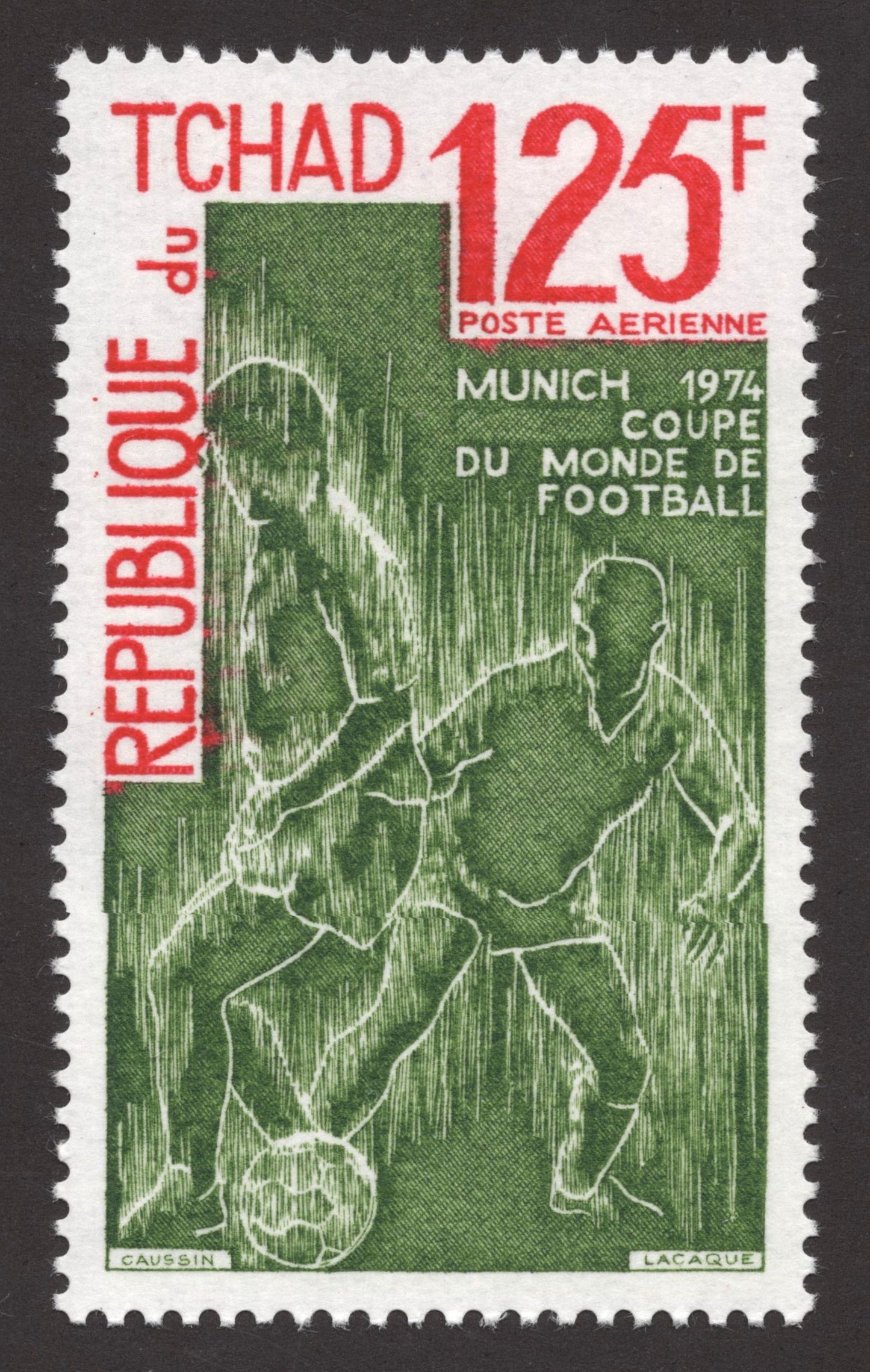 SCG162 Chad 1974 Airmail Stamps – FIFA World Cup Munich Football Series
