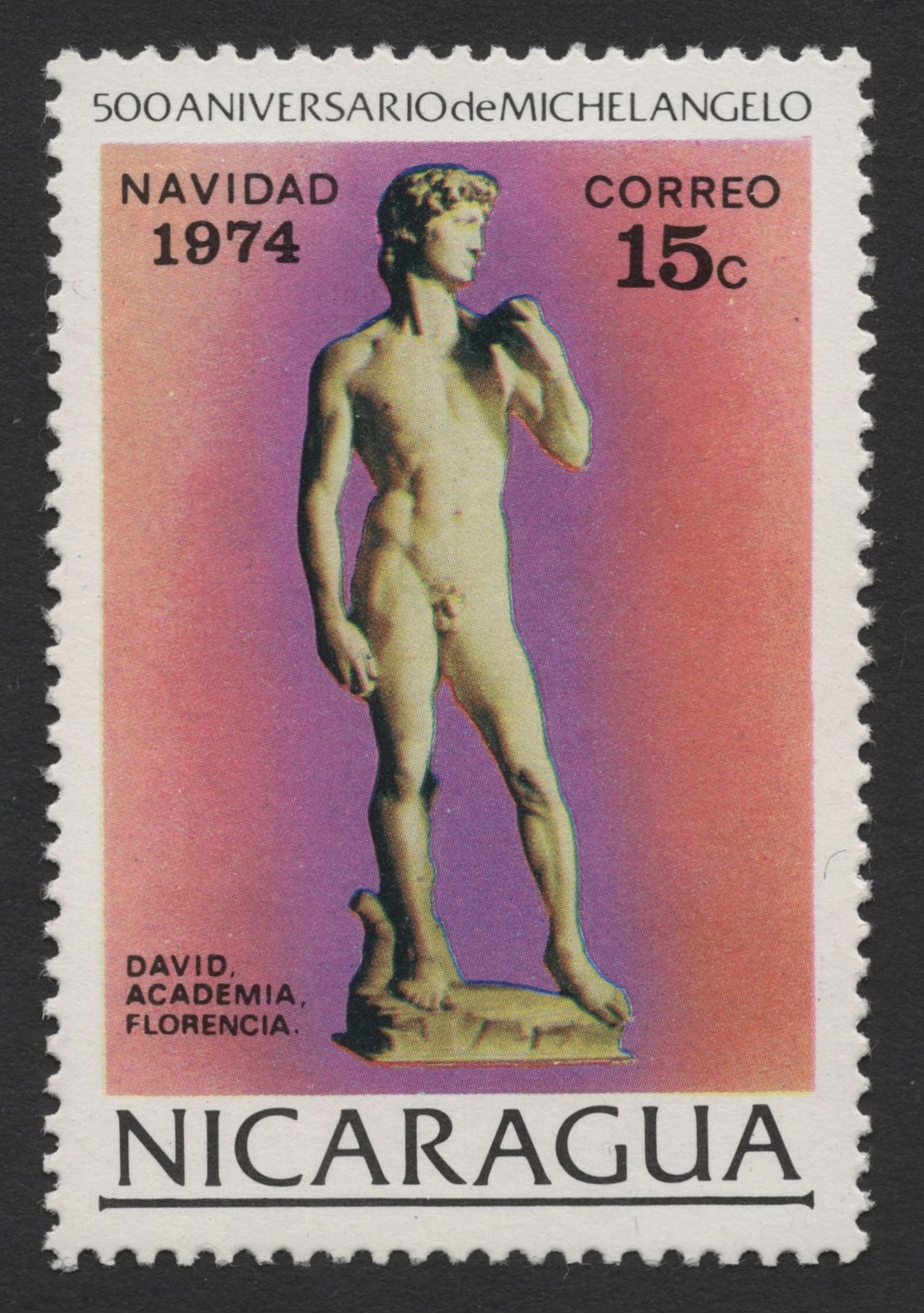 SCG297 - Nicaragua 1974 – Michelangelo 500th Anniversary Stamp Set (Part 2)