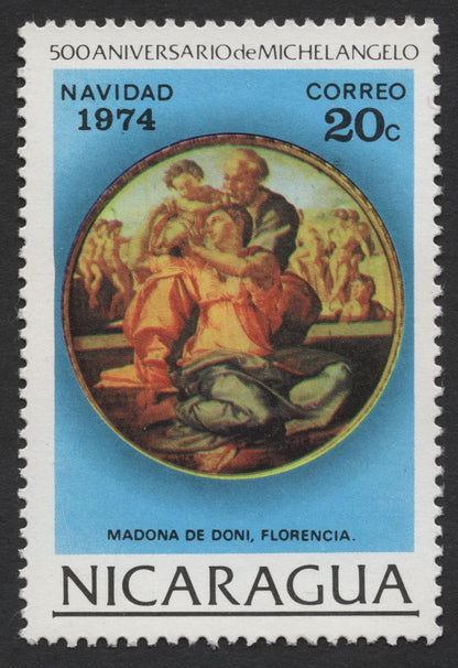 SCG297 - Nicaragua 1974 – Michelangelo 500th Anniversary Stamp Set (Part 2)