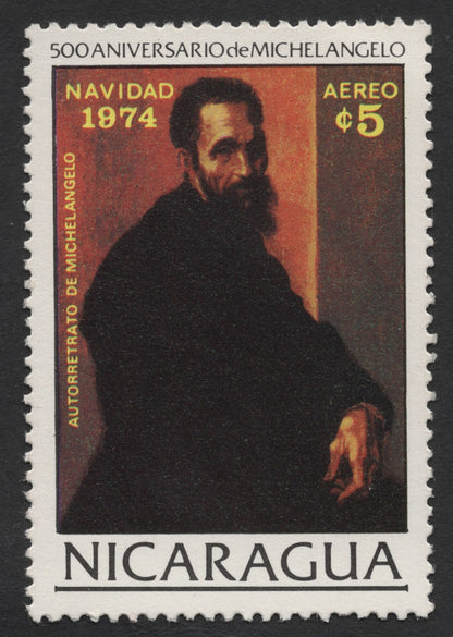 SCG297 - Nicaragua 1974 – Michelangelo 500th Anniversary Stamp Set (Part 2)