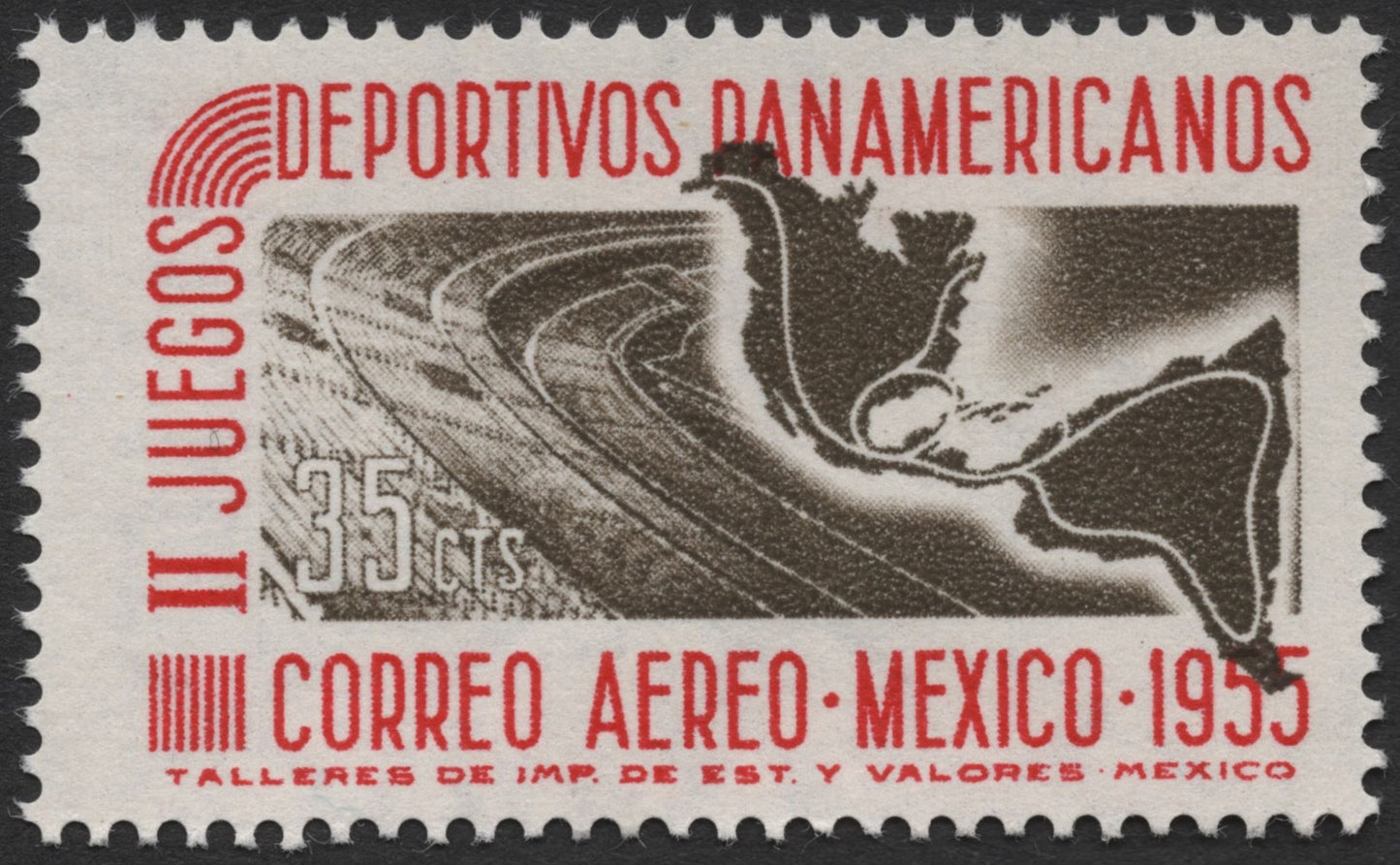 SCG942 - Mexico 1955 Airmail – II Pan American Games