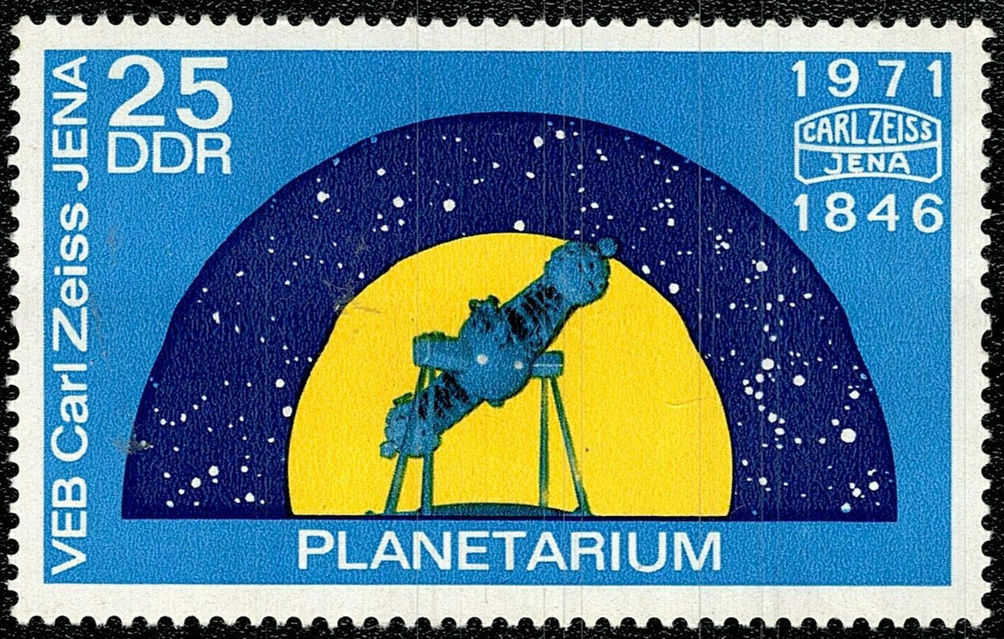 SCG774 - East Germany 1971 Stamp – Carl Zeiss Jena Planetarium