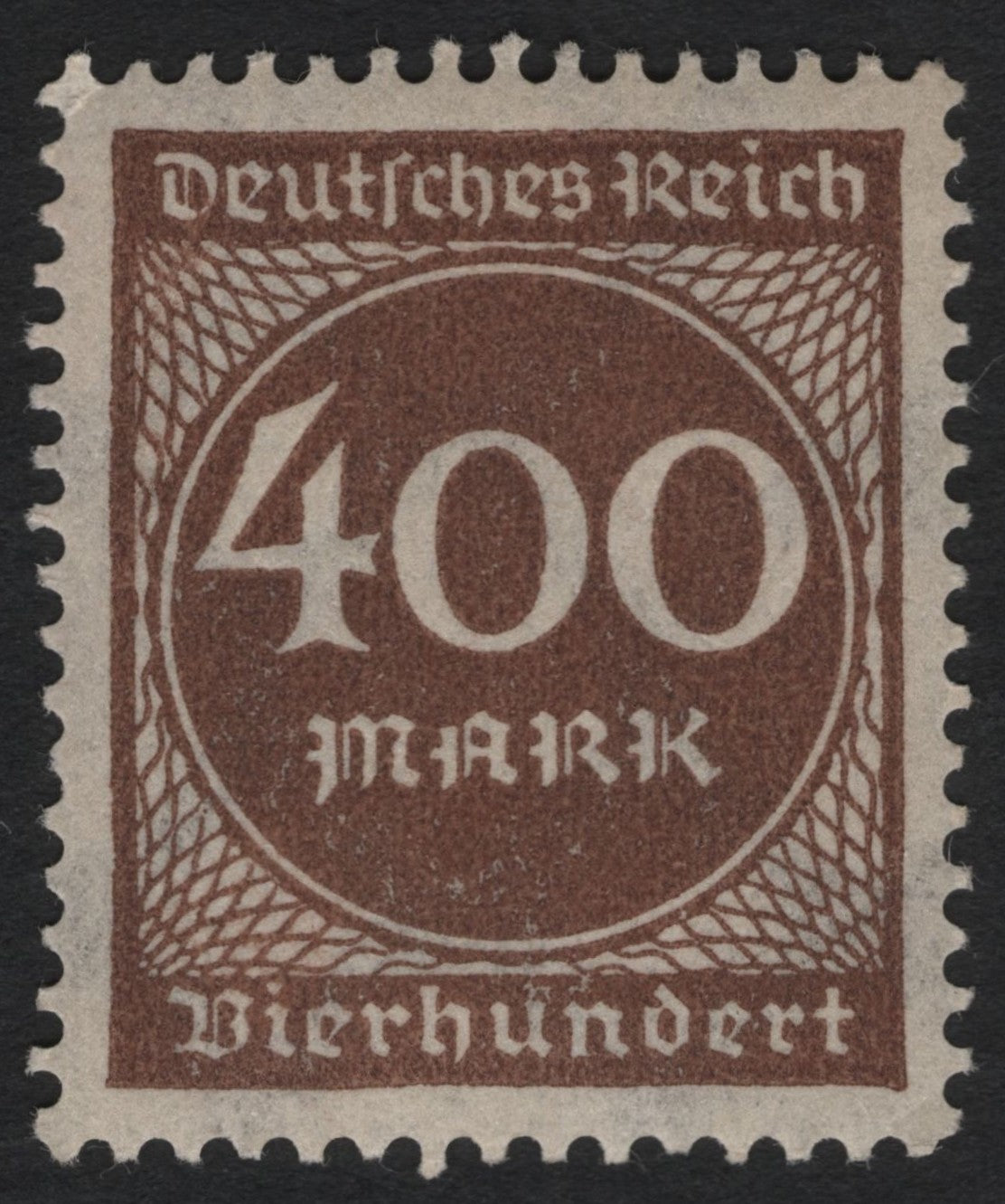 SCG9918 - Germany 1920 – 400 Mark Brown “Numeral” Definitive