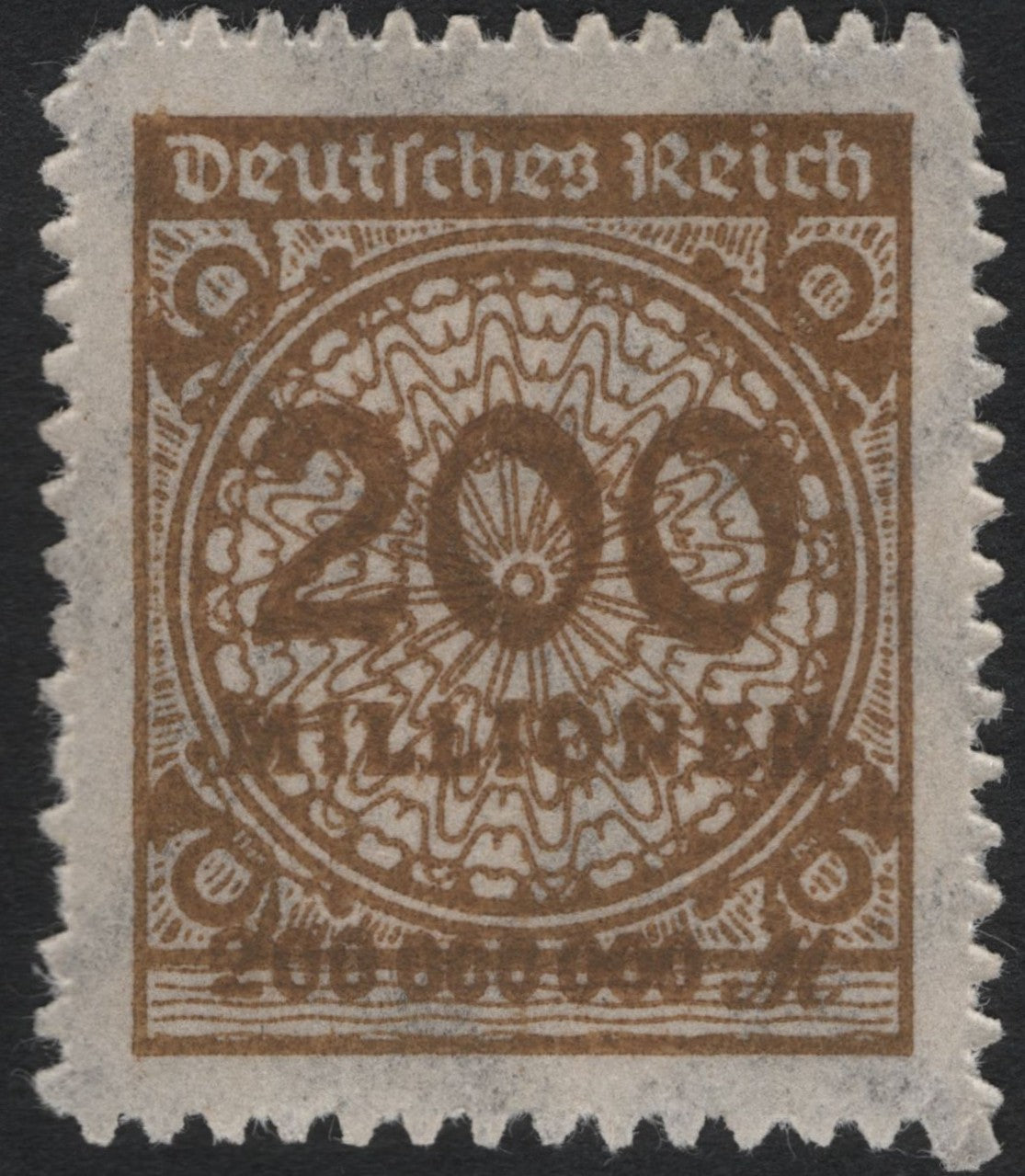SCG9900 - 🇩🇪 Germany 1923 – 200 Million Mark Numeral (Brown) – Inflation Issue