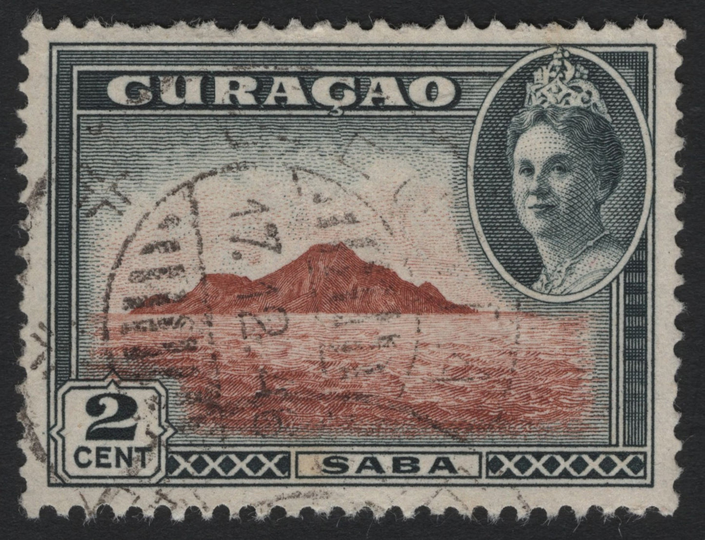 SCG8883 - Curaçao 1934 – 2 Cent “Saba Island” Pictorial Definitive