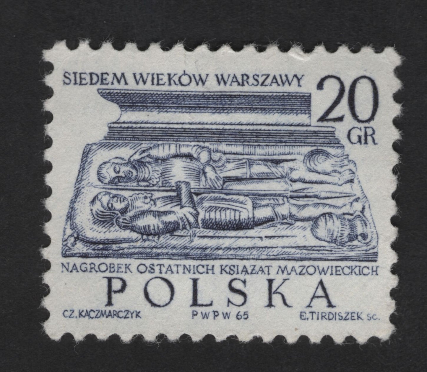 SCG13669 - Poland 1965 – Tomb of the Last Mazovian Princes, Warsaw (20 gr)