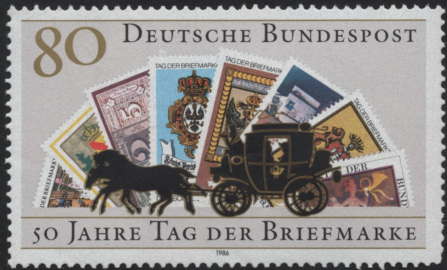 SCG7645 - 50 Jahre Tag der Briefmarke – German Stamp Day 1986