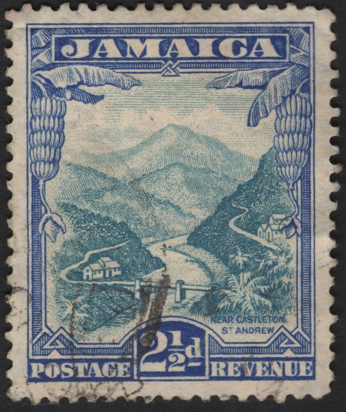 SCG8997 - Jamaica 2½d “Near Castleton, St. Andrew” Landscape (c.1938–1950)