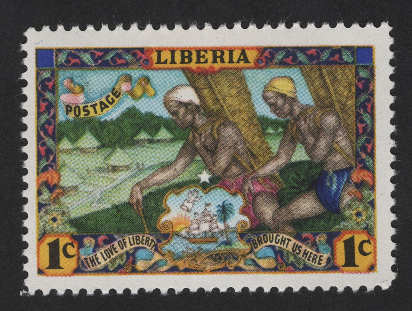 SCG13712 - Liberia 1 Cent Definitive Stamp – “The Love of Liberty Brought Us Here”