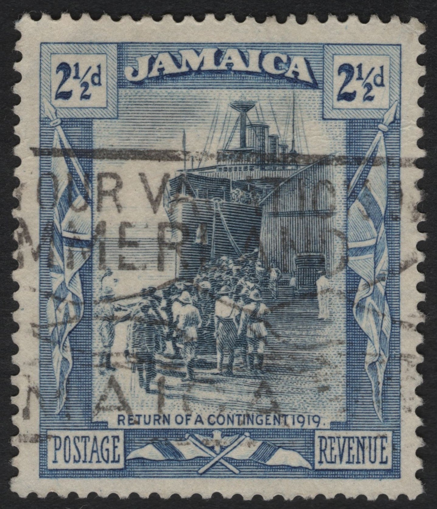 SCG8974 - Jamaica 1919 Return of a Contingent – 2½d Blue