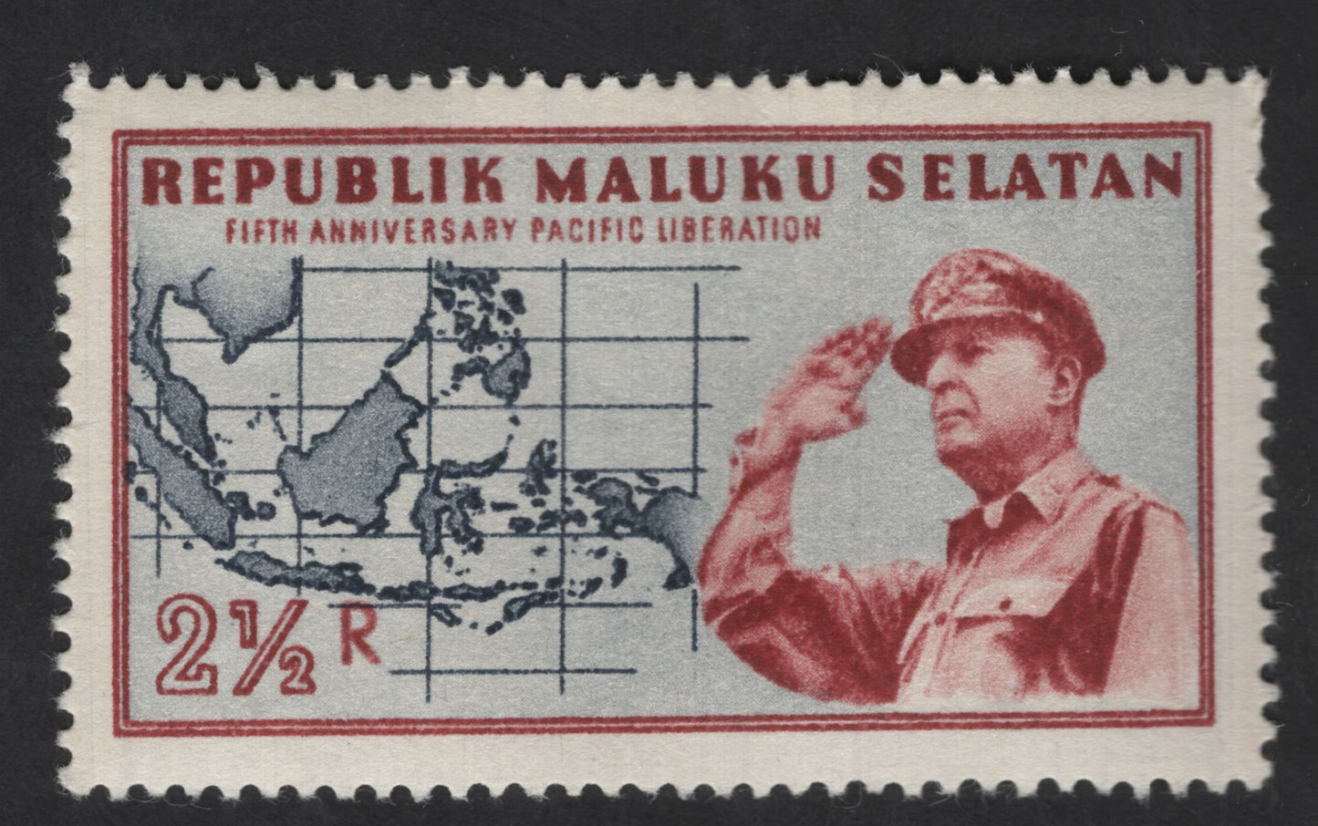 SCG13700 - Republic of South Maluku 2½ R – Pacific Liberation Anniversary (General MacArthur)