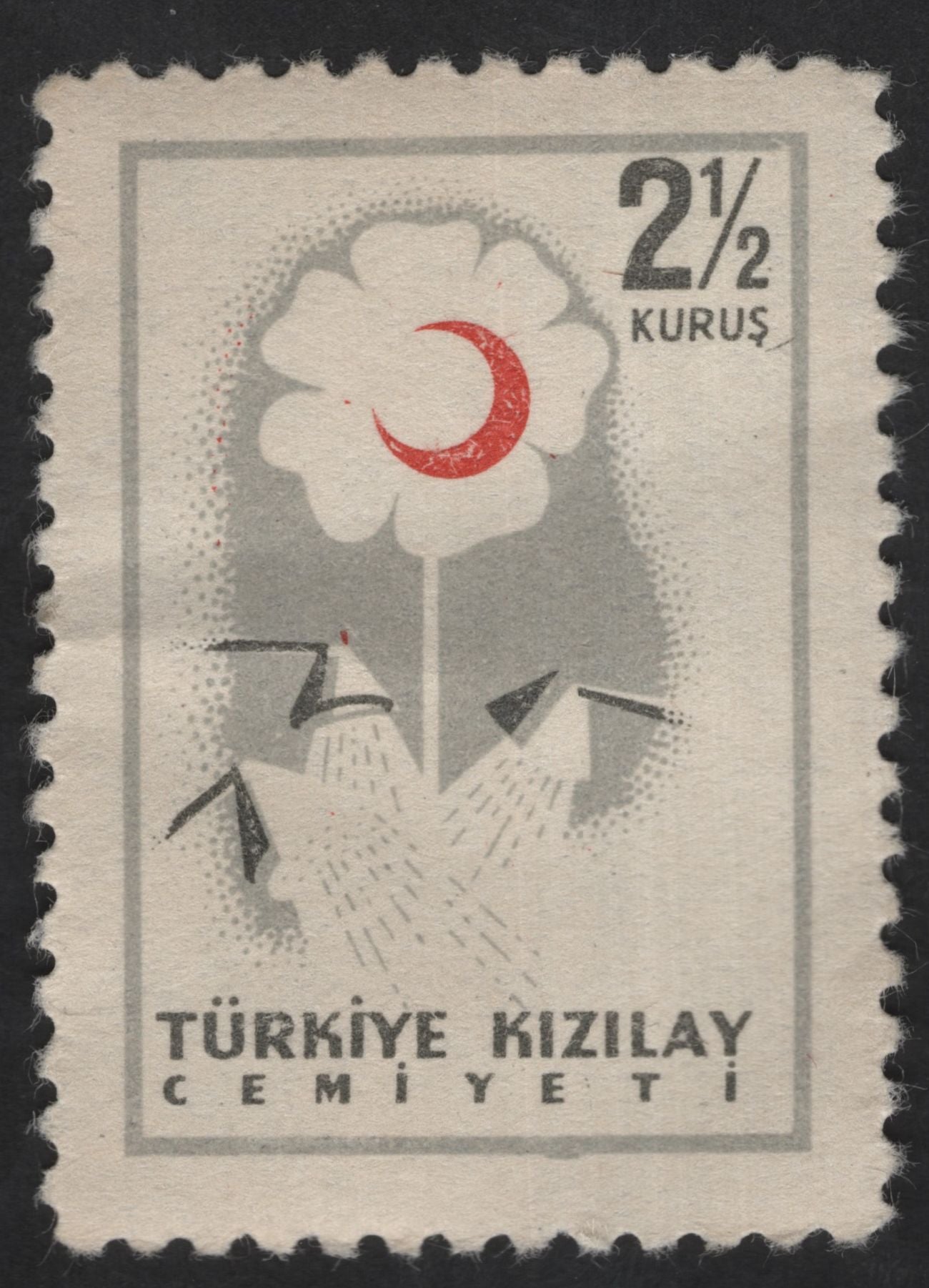SCG13705 - Türkiye 2½ Kuruş Red Crescent (Kızılay) Charity Stamp