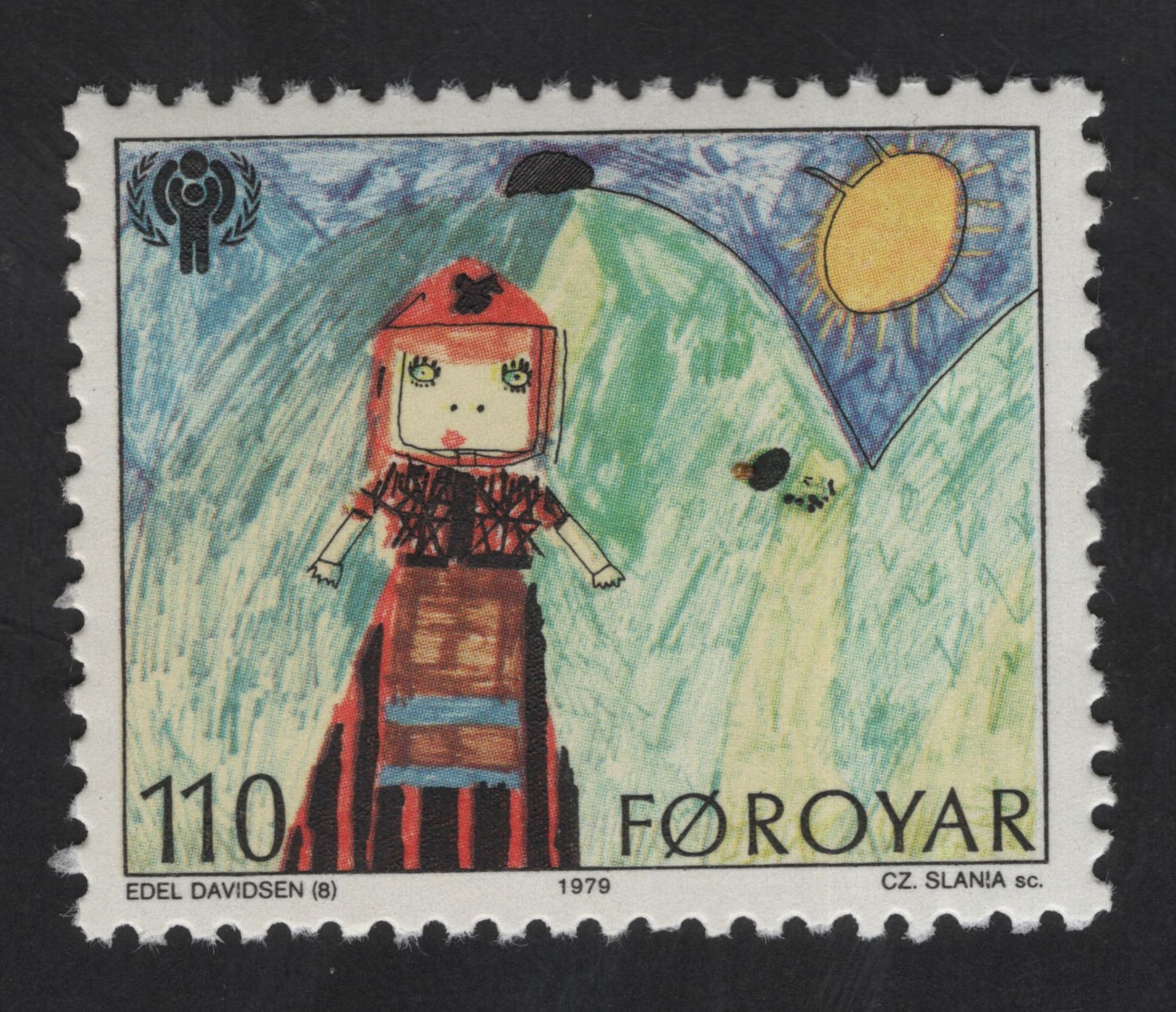 SCG13729 - Faroe Islands 1979 – Child Artwork Welfare Stamp (110 Øre)