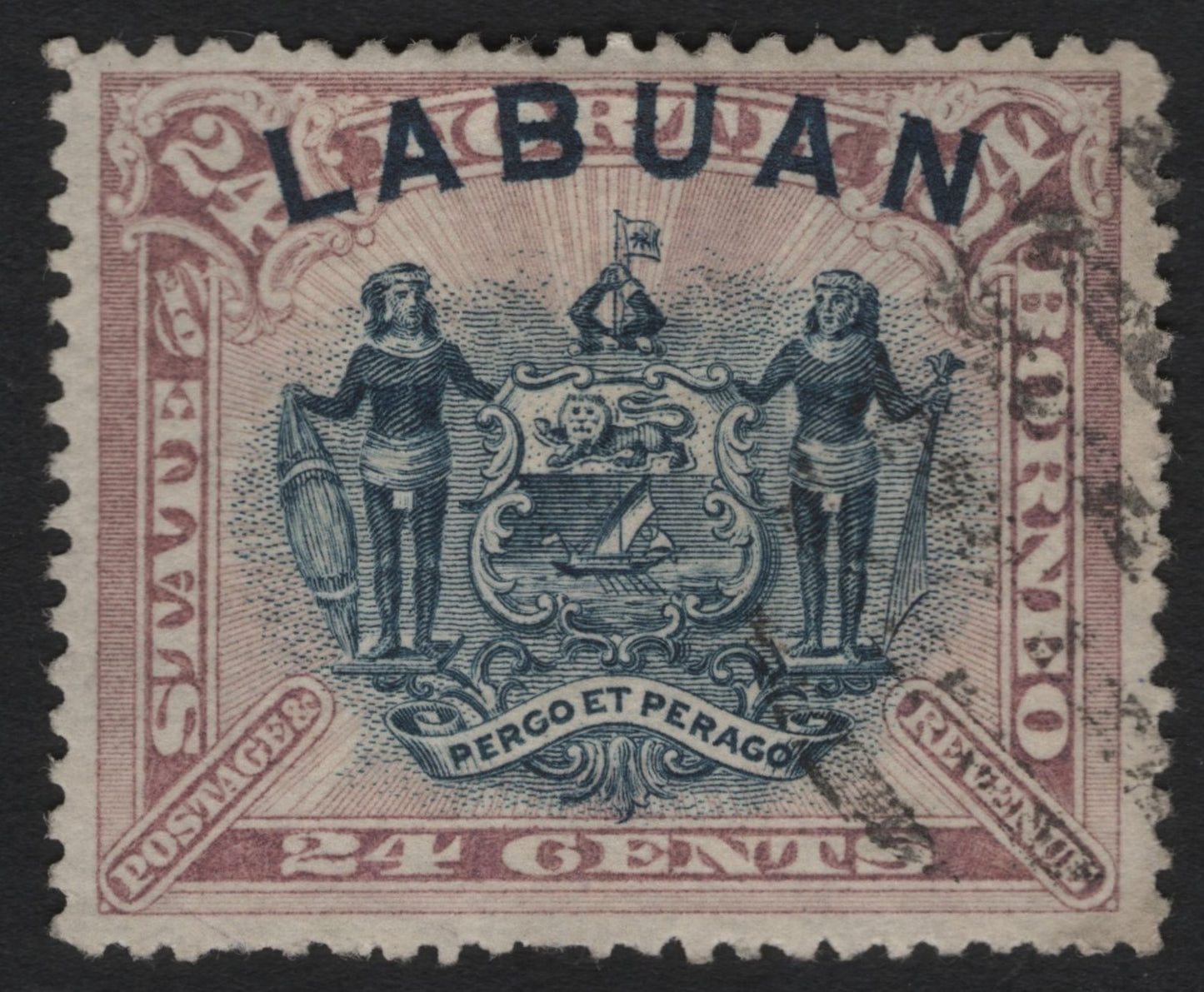 SCG9017 - Labuan 24 Cents Coat of Arms Overprint (British Borneo)